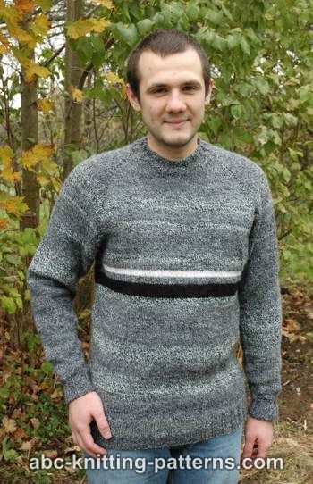 ABC Knitting Patterns - Men's Top Down Raglan Sweater