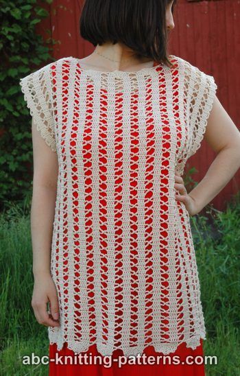 ABC Knitting Patterns - Bruges Lace Sleeveless Summer Top