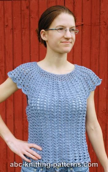 ABC Knitting Patterns - Scalloped Summer Top