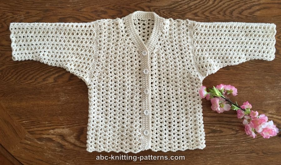 Abc Knitting Patterns Sweet Summer Baby Cardigan