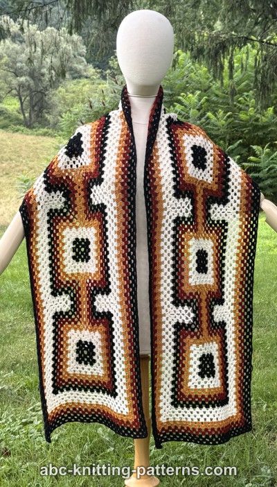 Granny Square Tiles Shawl