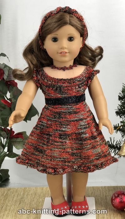 Festive Dress for 18-inch Doll