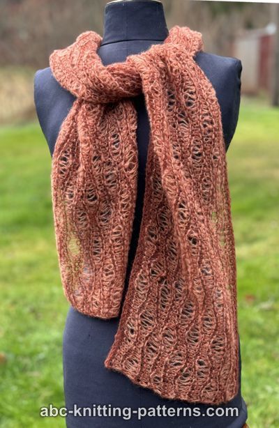 Sideways Lacy Stripes Scarf