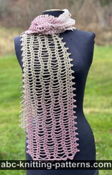 Chain and Shell Scarf Free Crochet Pattern