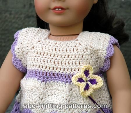 ABC Knitting Patterns - American Girl Doll Vintage Double-Breasted Jacket