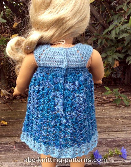 ABC Knitting Patterns - American Girl Doll Summer Stream Dress