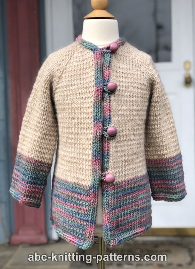 ABC Knitting Patterns - Children’s Toggle Topcoat